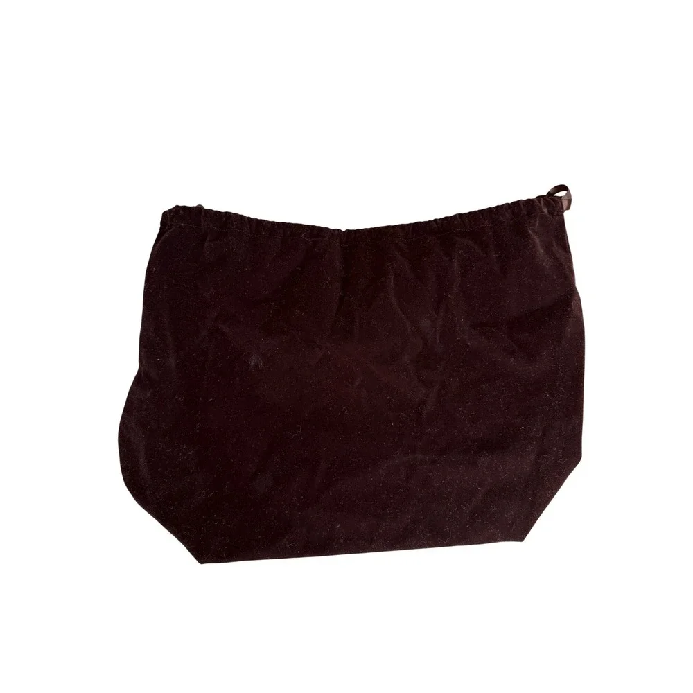 LA MER Drawstring Pouch Brown Velvet Ribbon Travel Bag Women's OS Good‎